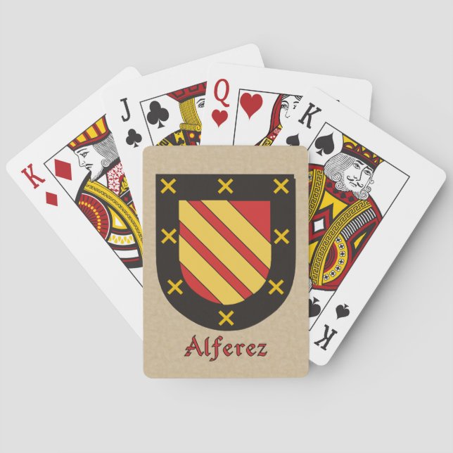 Alferez Heraldic Shield Poker Cards (Back)