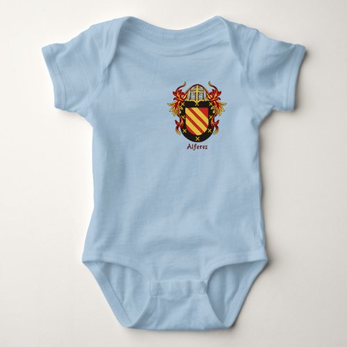 Alferez Historical Shield with Helm and Mantle Baby Bodysuit