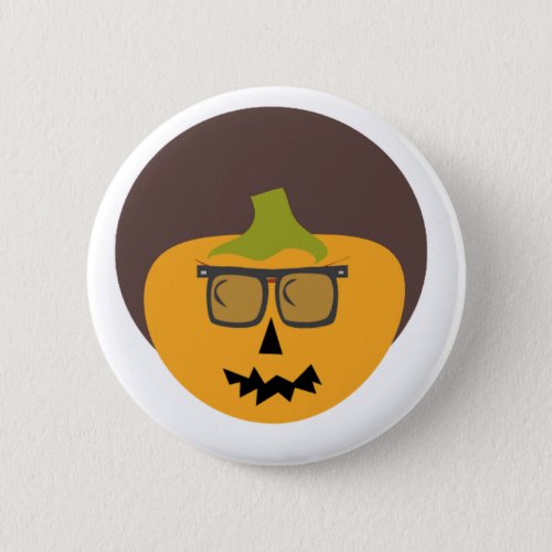 Alfie Afro Jack_o_lantern Pumpkin Pinback Button