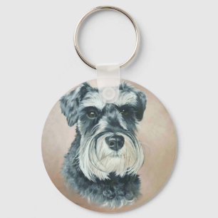 Alfie - miniature schnauzer keychain