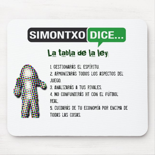 Alfombrilla La tabla de la ley Mouse Pad (Front)