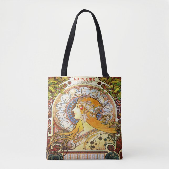 Alfons Mucha 1896 Zodiac Tote Bag (Front)