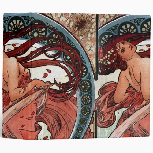 Alfons Mucha 1898 Dance 3 Ring Binder