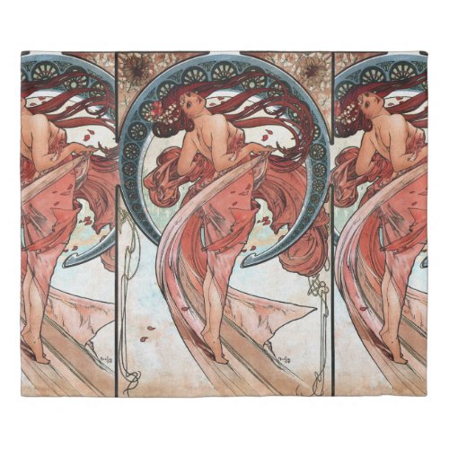 Alfons Mucha 1898 Dance Duvet Cover