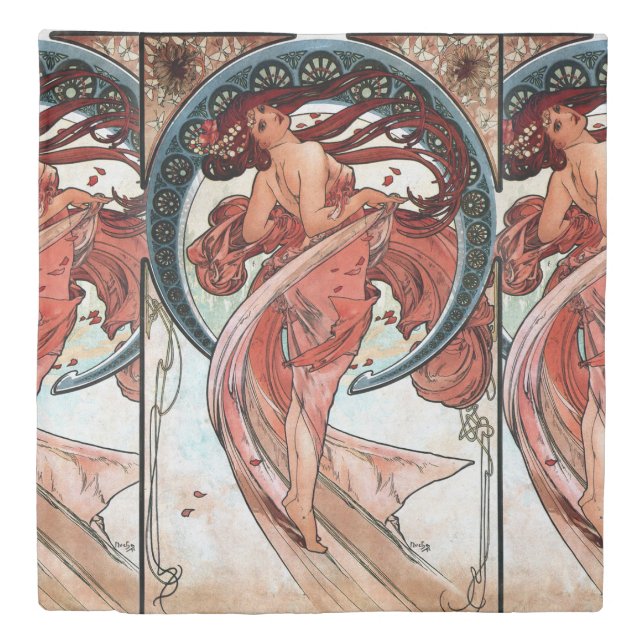 Alfons Mucha 1898 Dance Duvet Cover (Front)