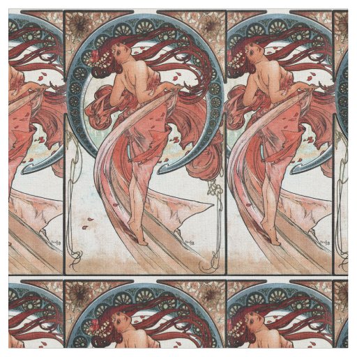 Alfons Mucha 1898 Dance Fabric