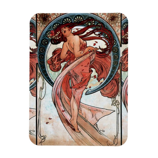 Alfons Mucha 1898 Dance Magnet (Vertical)