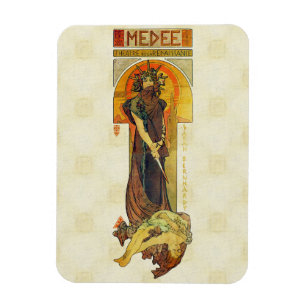 Alfons Mucha 1898 Medea Magnet