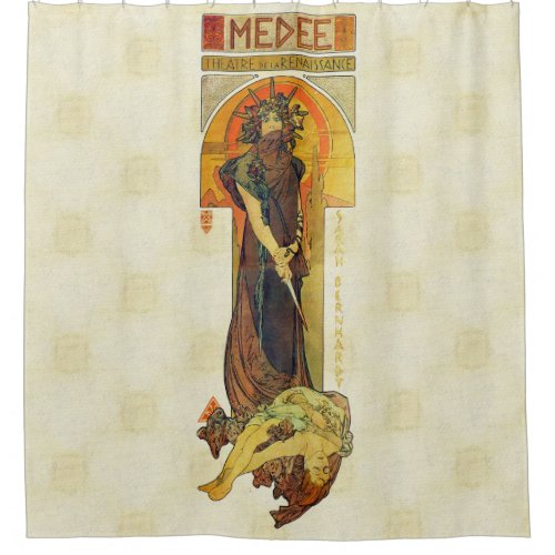 Alfons Mucha 1898 Medea Shower Curtain