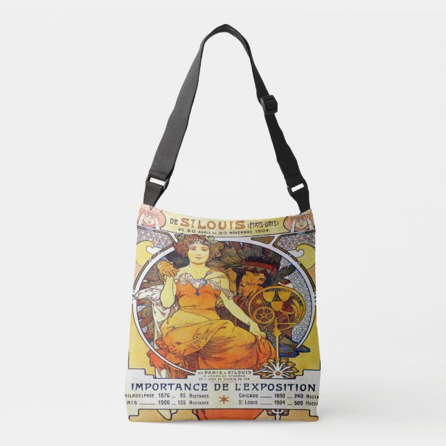 Alfons Mucha 1903 Exposition Universelle Crossbody Bag (Front)
