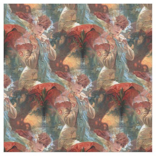 Alfons Mucha 1903 Lefevre Utile Fabric