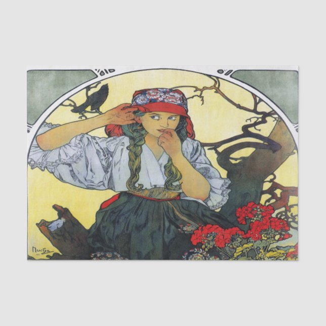 Alfons Mucha 1911 Moravian Teachers' Choir Tissue Paper (Front)