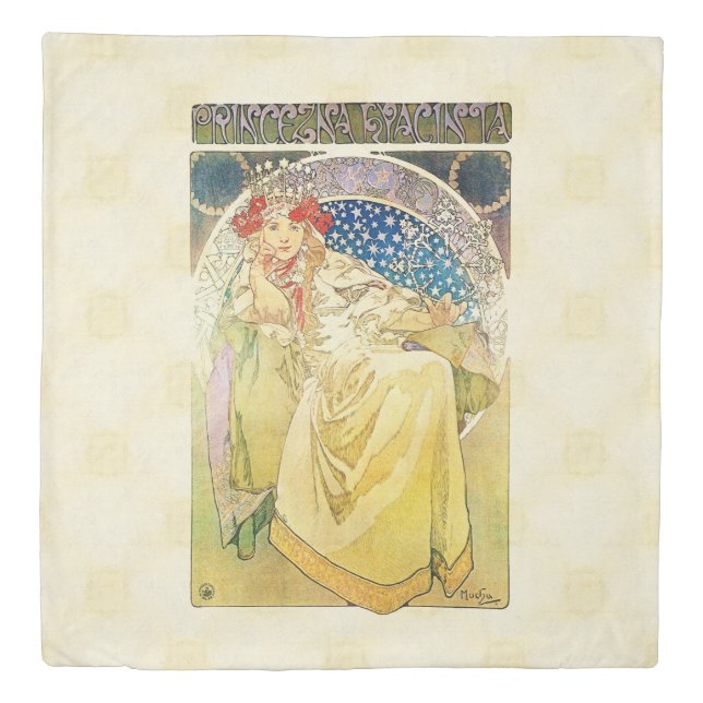 Alfons Mucha 1911 Princezna Hyacinta Duvet Cover (Front)