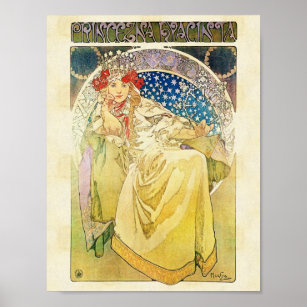 Alfons Mucha 1911 Princezna Hyacinta Poster