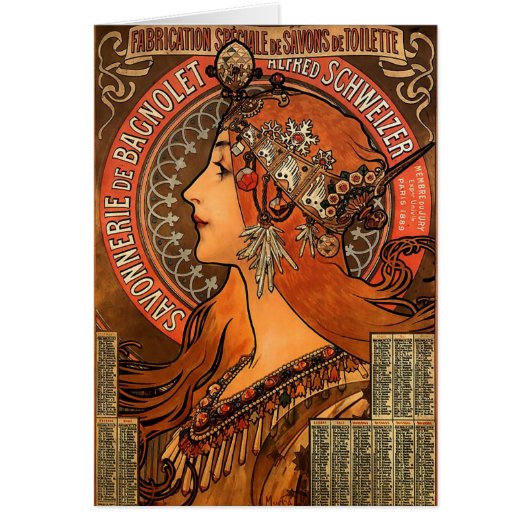 Alfons Mucha 4 Cards (Front)