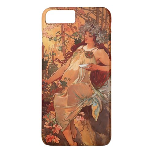 Alfons Mucha Art Nouveau Autumn Painting iPhone 8 Plus7 Plus Case