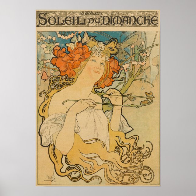 Alfons Mucha - Art Nouveau Poster (Front)