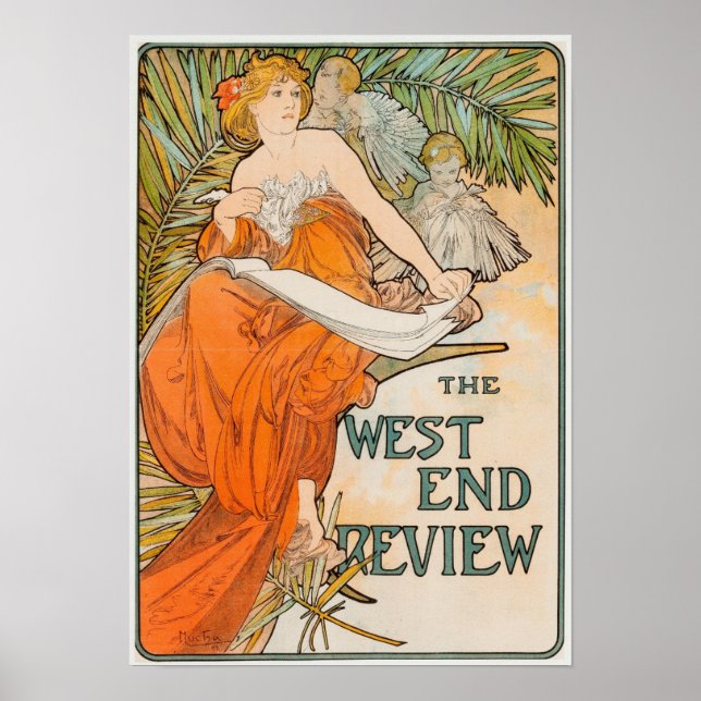 Alfons Mucha -  Art Nouveau Poster (Front)