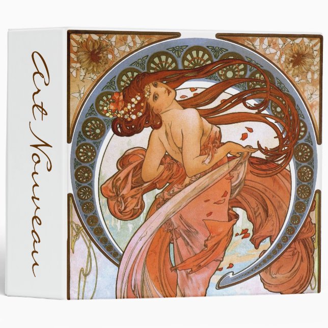 Alfons Mucha: Dance 3 Ring Binder (Front/Spine)