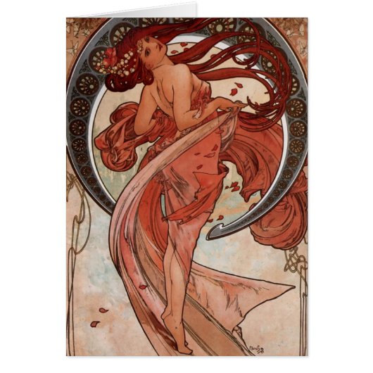 Alfons Mucha Dance Cards (Front)