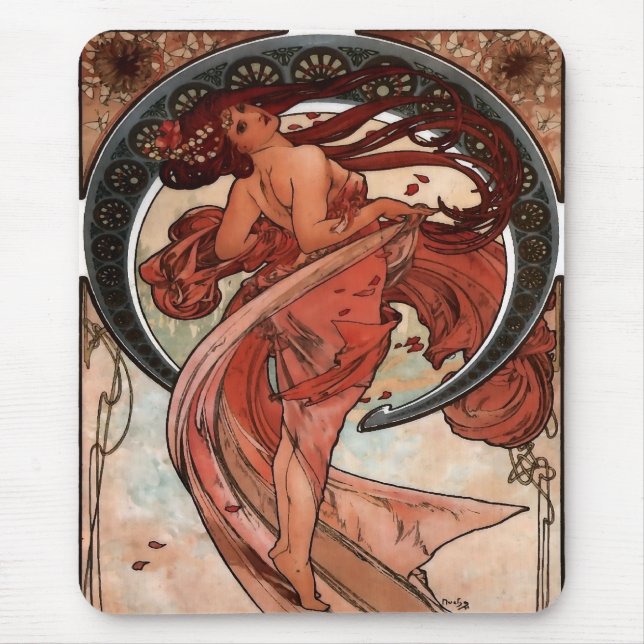Alfons Mucha Dance Mouse Pad (Front)