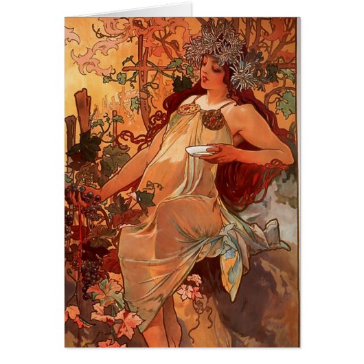 Alfons Mucha -  Four Season - THE AUTUMN (Front)