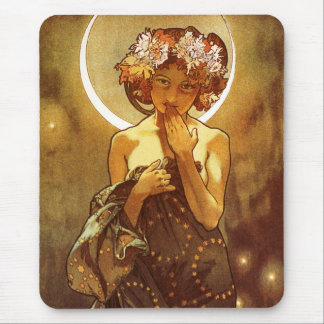 Alfons Mucha: Luna Mouse Pad