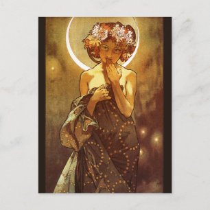 Alfons Mucha: Luna Postcard
