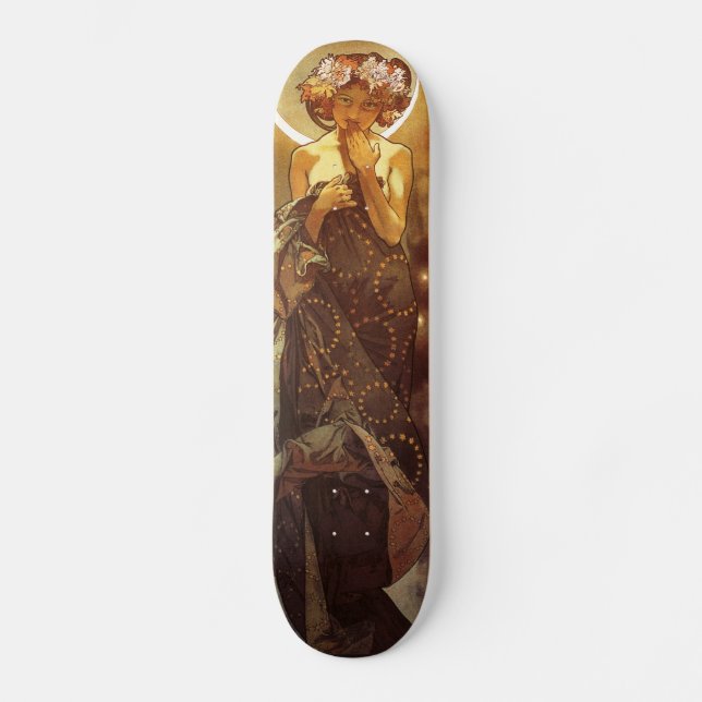 Alfons Mucha: Luna Skateboard Deck (Front)