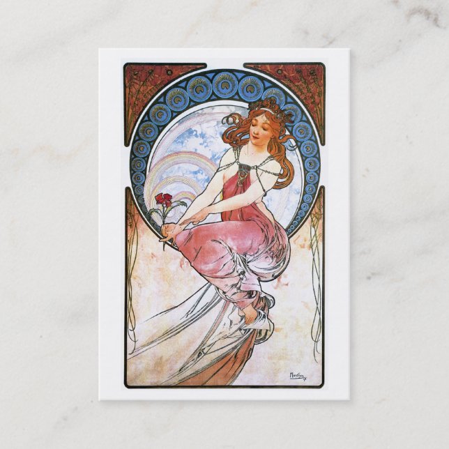 Alfons Mucha: Muse of Painting Business Card (Front)