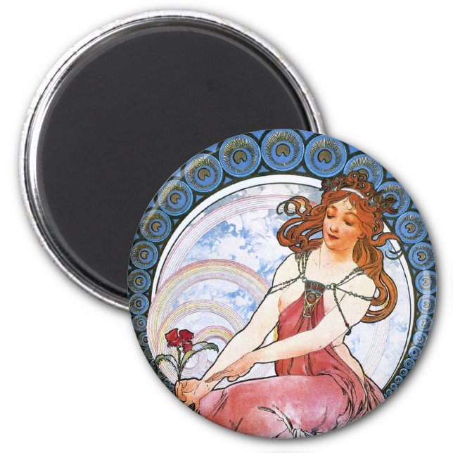 Alfons Mucha: Muse of Painting Magnet (Front)