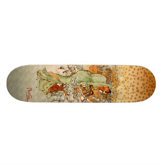 Alfons Mucha Winter Skateboard Deck