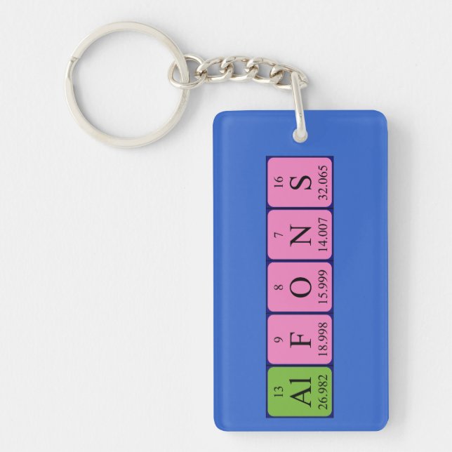 Alfons periodic table name keyring (Front)