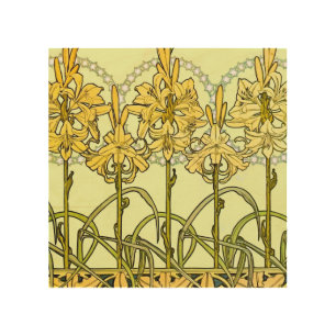 Alfonse Mucha Art Nouveau Lily Floral Pattern