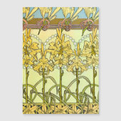 Alfonse Mucha Art Nouveau Lily Floral Pattern (Front)
