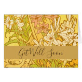 Alfonse Mucha Art Nouveau lily flowers (Front Horizontal)