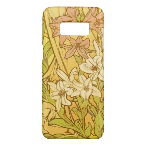 Alfonse Mucha Art Nouveau lily flowers Case_Mate Samsung Galaxy S8 Case