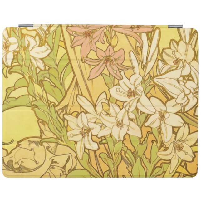 Alfonse Mucha Art Nouveau lily flowers iPad Smart Cover (Horizontal)