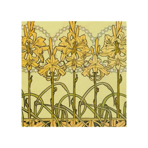 Alfonse Mucha Art Nouveau lily pattern classic