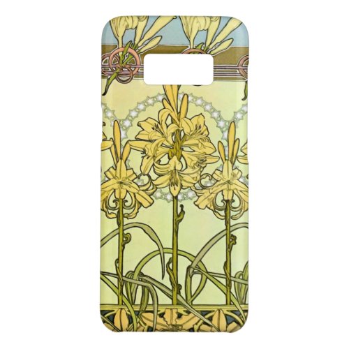 Alfonse Mucha Art Nouveau lily pattern classic Case_Mate Samsung Galaxy S8 Case