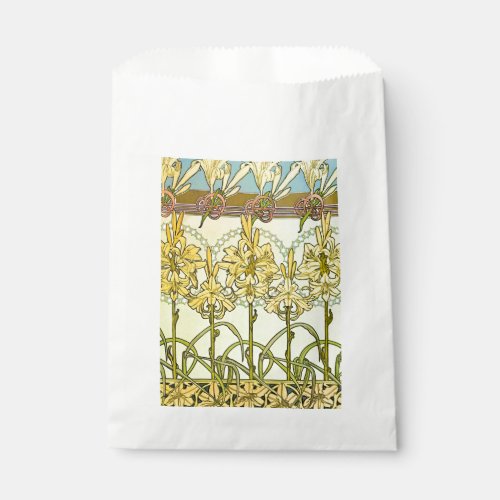 Alfonse Mucha Art Nouveau lily pattern classic Favor Bag