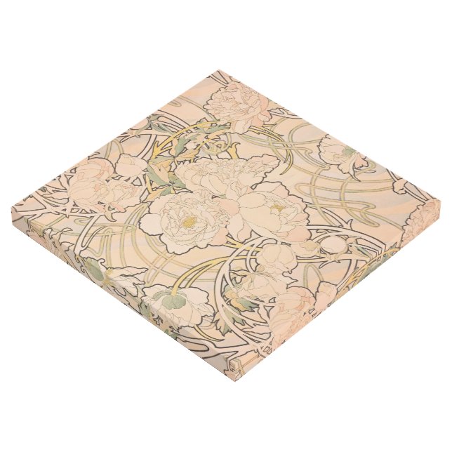 Alfonse Mucha Art Nouveau Peonies (3/4)