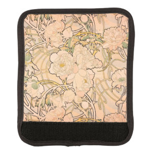 Alfonse Mucha Art Nouveau Peonies Luggage Handle Wrap