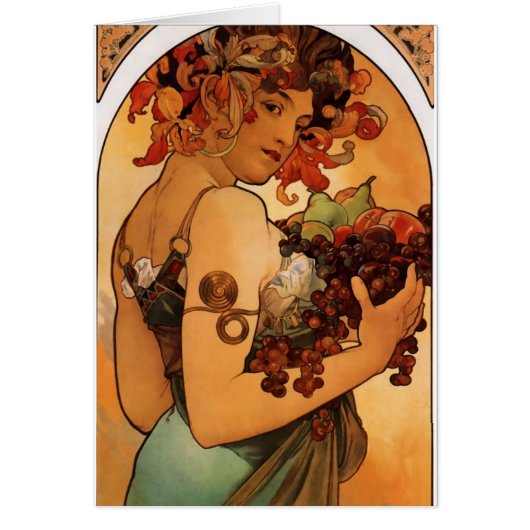 Alfonse Mucha Fruit Cards (Front)
