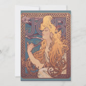 Alfonse Mucha Job Art Nouveau woman (Front)