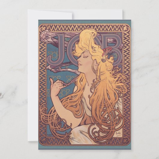 Alfonse Mucha Job Art Nouveau woman (Front)