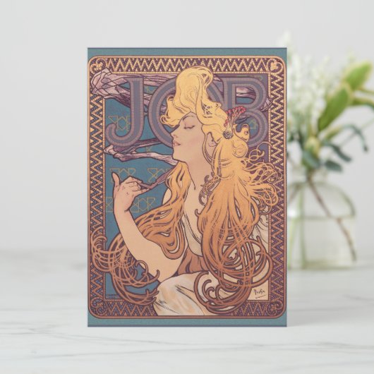Alfonse Mucha Job Art Nouveau woman (Standing Front)