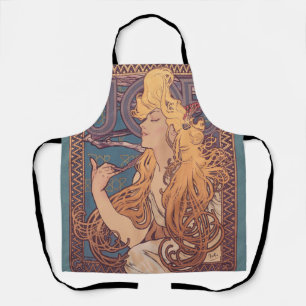 Alfonse Mucha Job Art Nouveau woman Apron