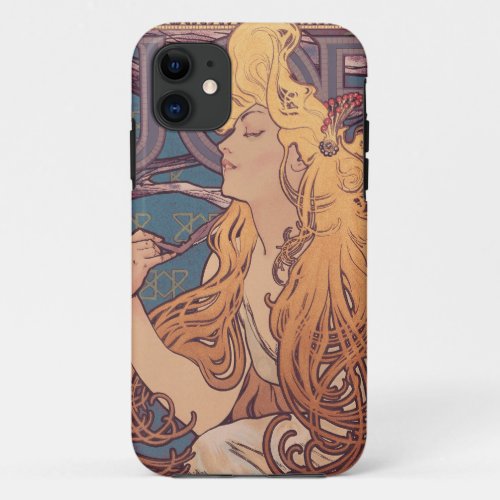 Alfonse Mucha Job Art Nouveau woman iPhone 11 Case