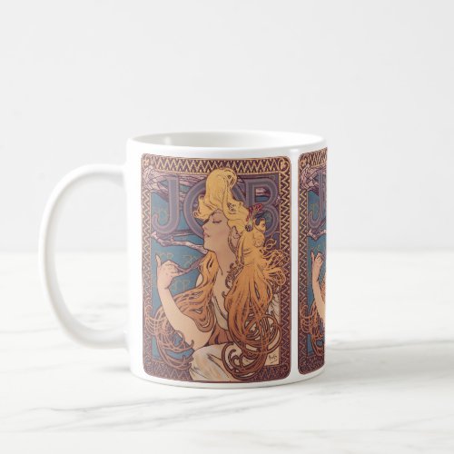 Alfonse Mucha Job Art Nouveau woman Coffee Mug